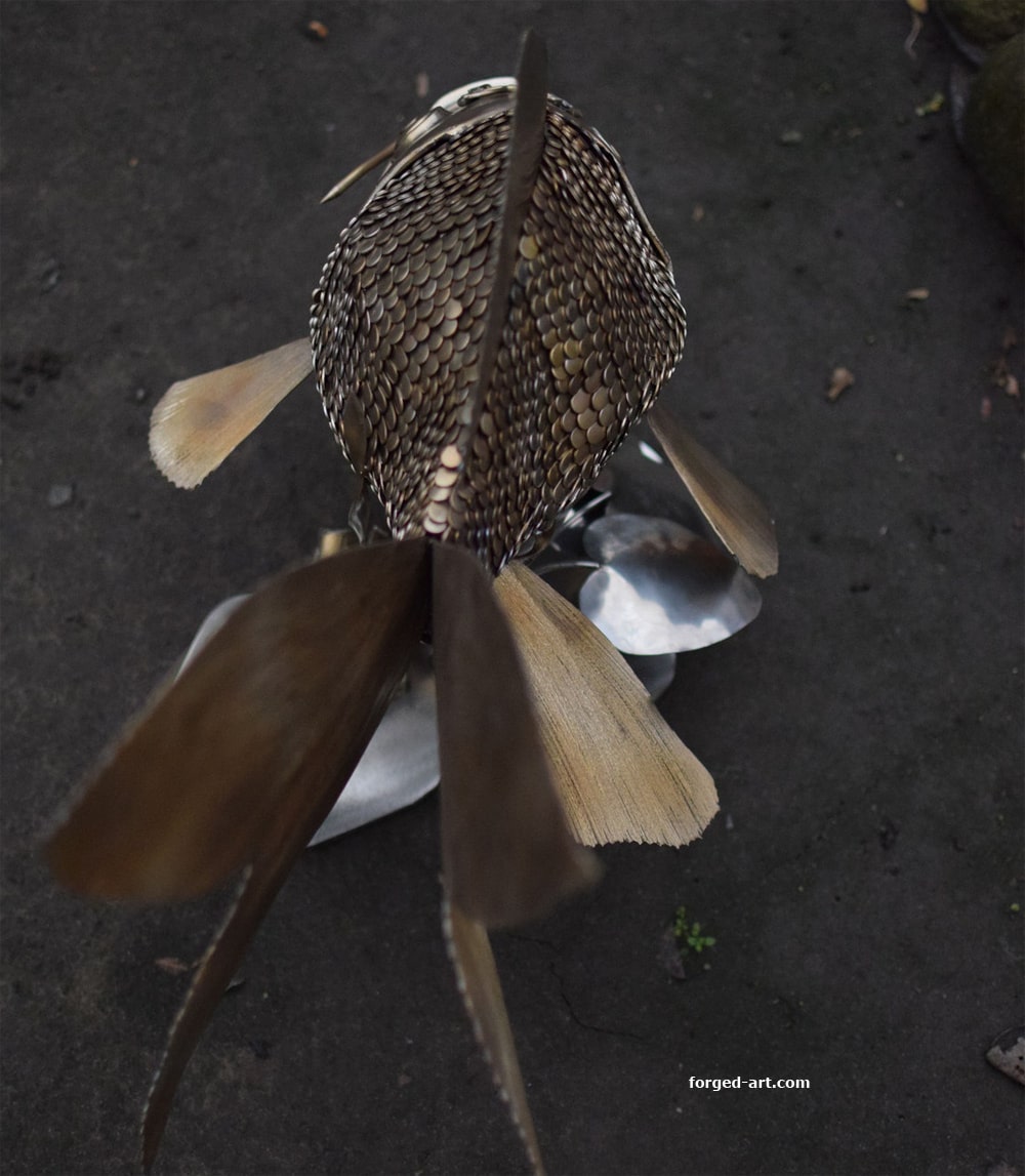 fish forged from metal